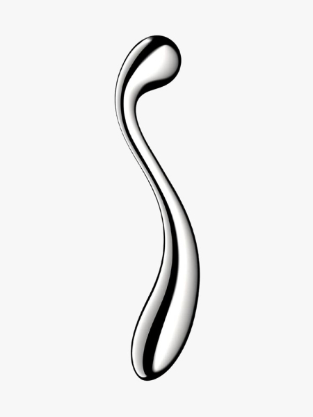 Satisfyer Star Force 4 Dildo in branded component on a light gray background